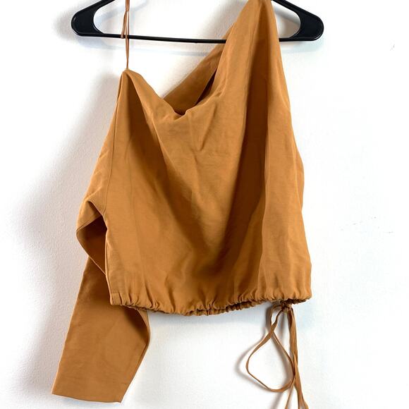 NWT The Sei Gathered Asymmetrical One Shoulder Cropped Sleeve Shirt Top Size 6 - Picture 5 of 6